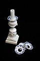 Bing & Grondahl Blue painted / Blue Fluted candle collar in porcelain. B&G#507...