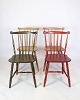 Spisestuestole - Naturfarve, Brunt og Rød - Dansk Design - Farstrup Møbelfabrik - 1960