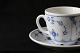 Coffee cup and saucer from Bing & Grøndal, mussel painted. Dek. no. 1022 and 744.