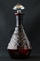 Rømer / Bøhmisk KrystalKaraffel  bordeaux, Højde. 30 cm med prop