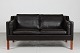 Børge Mogensen2 personers sofa 2212m/mørk moccafarvet læder