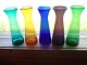 5 hyacintglas fra Holmegård. Sælges individuelt. Det blå hyacintglas er solgt.