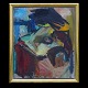 Peter Brandes maleri. Peter Brandes, f. 1944, olie på lærred. Komposition signeret og dateret 1987. Lysmål: 46x38cm. Med ramme: 52x44cm