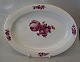 8017-427 Large oval platter 36.5 cm Purple Danish Porcelain Purpur Flower with gold braided Tableware