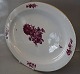 8019-427 Stort ovalt stegefad 43,5 x 33,5 cm Purpur Blomst  Kongelig Dansk Porcelæn Flettet med guldkant