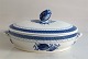 0921-11 Small covered dish 29 X 19 cm Blue Royal Copenhagen Aluminia Tranquebar