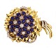 Aabenraa Antikvitetshandel präsentiert: Italienische Brosche aus 18kt Gold mit ca. 7,75ct Diamanten und 27,7ct ...