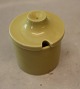 22262 RC Salt jar yellow glaze 8 cm with lid Gerd Boegelund May 1966 Royal Copenhagen Art Pottery