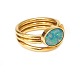 14kt gold ring with an opal. Made by I. Holm, Copenhagen, 1893-1970. Ringsize: 54