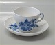 1549-10 Coffee Cup  5.5 x 7.4 cm and saucer 13 cm Danish Porcelain Blue Flower curved Tableware