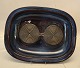 Soeholm 3458 Blue bowl 25 x 32 cm EJ 64 Series Design Einer Johansen  - Bornholm pottery  from Soeholm