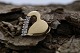 Gold heart in 14 carat gold, with diamonds. Beautiful pendant for necklace. Stamped 585.