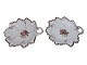 Bing & GrøndahlPar kageskåle med flerfarvede blomster fra 1853-1895