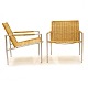 Martin Visser stole. Et par SZ01 Martin Visser, 1922-2009, lounge stole med peddigrør på stålstel. God stand