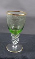 Seagull glassware with gold rim from Denmark. White winw glasses, green 12.5cm