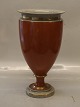 212-3377 RC Vase on foot orange & grey 30 x 16.5 cm Royal Copenhagen Craquelé, (Crackelure)