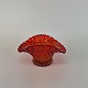 Fyens glasværk skålrødorange8,5 cm høj