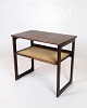 Side table - Johannes Andersen - Rosewood & Wicker - 1960s
