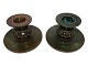 BronzePar store, lave lysestager til store stearinlys fra ca. 1920-1930