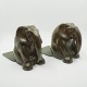 Just Andersen; Pair of elephant bookends in disco metal, model 165