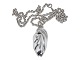 Georg Jensen silverLarge pendant and necklace in heavy quality