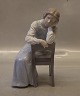 B&G 1611 Woman sitting pensive on a chair 22 x 13 cm B&G Porcelain