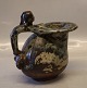 20147 Kgl. Vase 19 x 18 cm, Bode Willumsen, sept. 1927 sung glasur Kongelig Dansk Stentøj