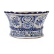 Danish mid 18th century faience bouquetiere Copenhagen circa 1740. H: 9cm. W: 17,5cm