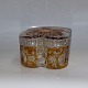 Bonbonniere: Bowl in clear and yellow crystal glass