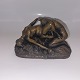 J. M. Lambeaux: Heavy erotic bronze patinated figure of two women