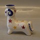 Royal Copenhagen Aluminia Faience 3-2272 Christmas Ram Candleholder 10 x 10 cm - green