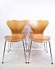 Sæt af 4 Syver Stole - Valnød - Arne Jacobsen - Fritz Hansen - 1980