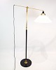 Gulvlampe - Model 349 - Justerbar - Sortmalet Metal - Messing - Le Klint - Dansk Design - 1970