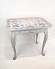 Tile table - Gray painted - Rococo shaped - 1780