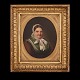 C. W. Eckersberg, 1783-1853, oil on canvas. Oval Portrait. Signed 1840es. Visible size: 23x19cm. With frame: 34x30cm
