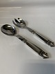 Queen / Acanthus Salad Set SilverGeorg Jensen silver cutleryLength 19.5 cm.