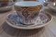 Antikke und schöne Espressotassen / PunchtassenOpaque de SarregueminesEin sehr schönes Französisches FayenceUm 1880Stempel in der Fayence (K2 x 4, SL x 1, K1 x 1, KL x 1, + 3 ohne Stempel) Undertasse Durchmesser: 12cmTasse H. 5,5cm, Diam top: