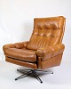 Lænestol - Cognac Læder - Dansk Design - 1980