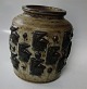 21487 Kgl. Vase 21,5 x 19 cm, Jørgen Mogensen, juni 1957 Kongelig Dansk Stentøj  Signeret JM
