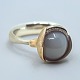 Ole Lynggaard; Lotus ring no. 3. Size 49. In 18k white gold and gold, set with moonstone and diamonds