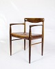 Lænestol - Palisander - Cognac Læder - Tappede Samlinger - Henry W. Klein - Bramin - 1960