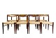 Sæt Af 8 Spisebordsstole - Palisander - Sæde I Planflet - Tappede Samlinger - Henry W. Klein - Bramin - 1960