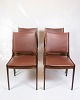 Sæt Af 4 Spisebordsstole - Palisander - Cognac Læder - Johannes Andersen - Uldum Møbelfabrik - 1960
