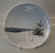 1136 RC Plate with winther landscape 17.5 cm painter 117 pre 1923 Royal Copenhagen