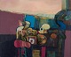 John Picking, English painter.Oil on canvas. Abstract composition with a male figure.