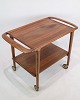 Serveringsvogn - Niels Otto Møller - Palisander - J.L Møller - Messing Hjul - 1960