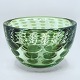 Ingeborg Lundin for Orrefors; Large bowl in transparent and green glass, no. 586 L