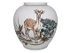 Royal CopenhagenUnik vase med dådyr af Nikolai Tidemand fra 1934