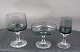 Atlantic smoke-coloured glassware by Holmegaard, Denmark. Port wine, Liqueur bowls & Schnaps glasses