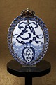 Antique Royal Copenhagen oval commemorative plaque on the occasion of Queen Louise